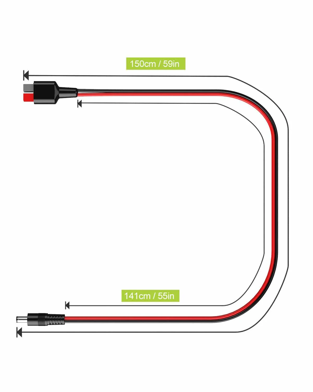 ALLPOWERS DC5525(5.5mm x 2.5mm) to Anderson Connector Adapter Cable - Image 7