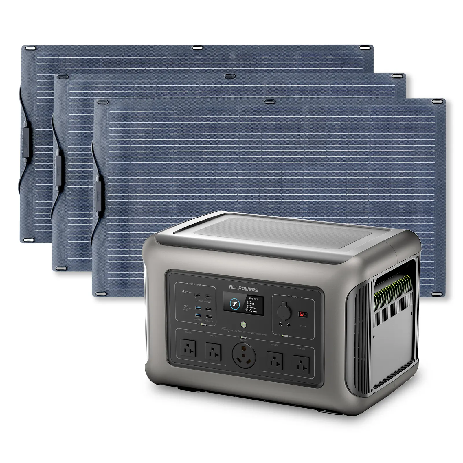 ALLPOWERS Solar Generator Kit 3200W (R3500 + SF100 100W Flexible Solar Panel) - Image 14
