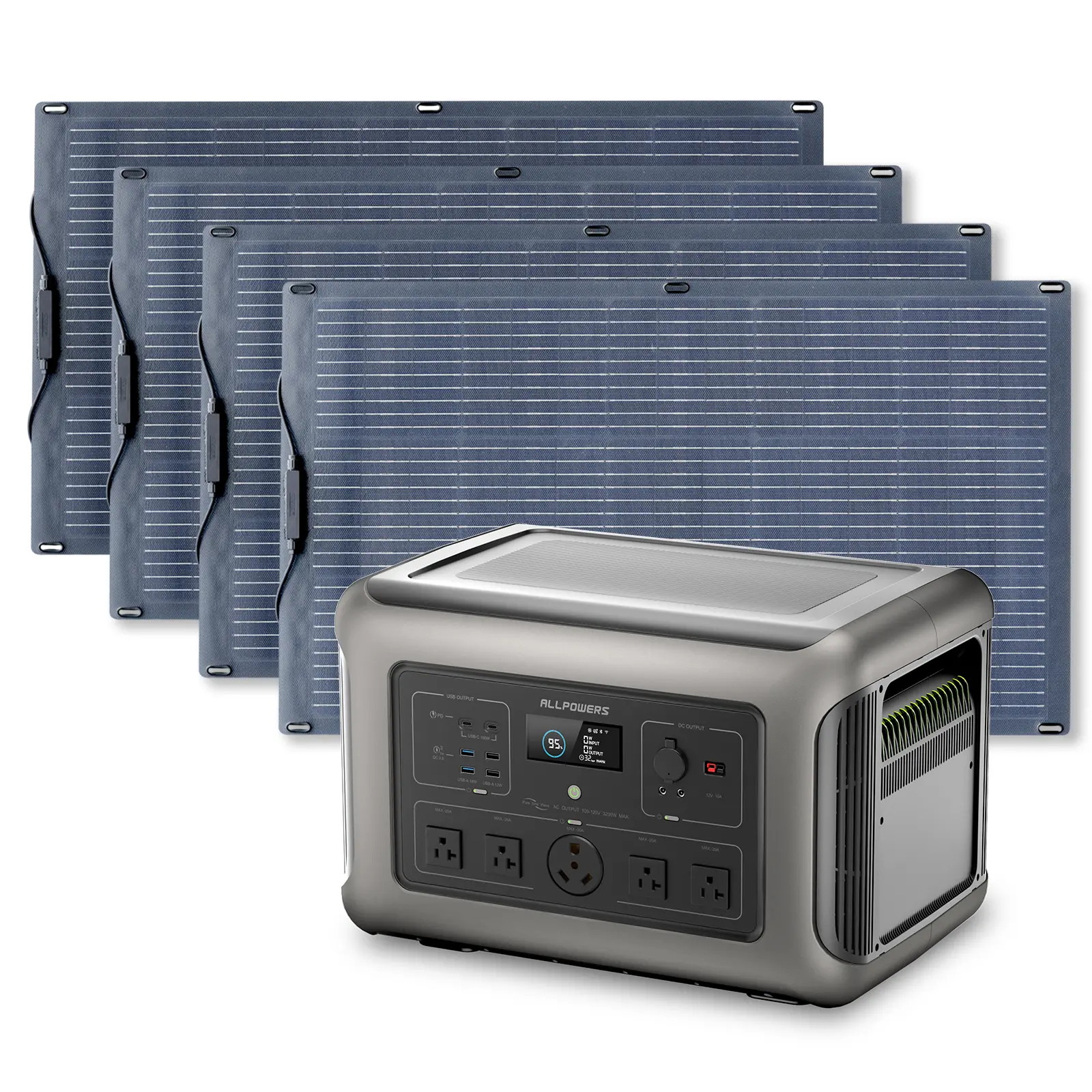 ALLPOWERS Solar Generator Kit 3200W (R3500 + SF100 100W Flexible Solar Panel) - Image 15
