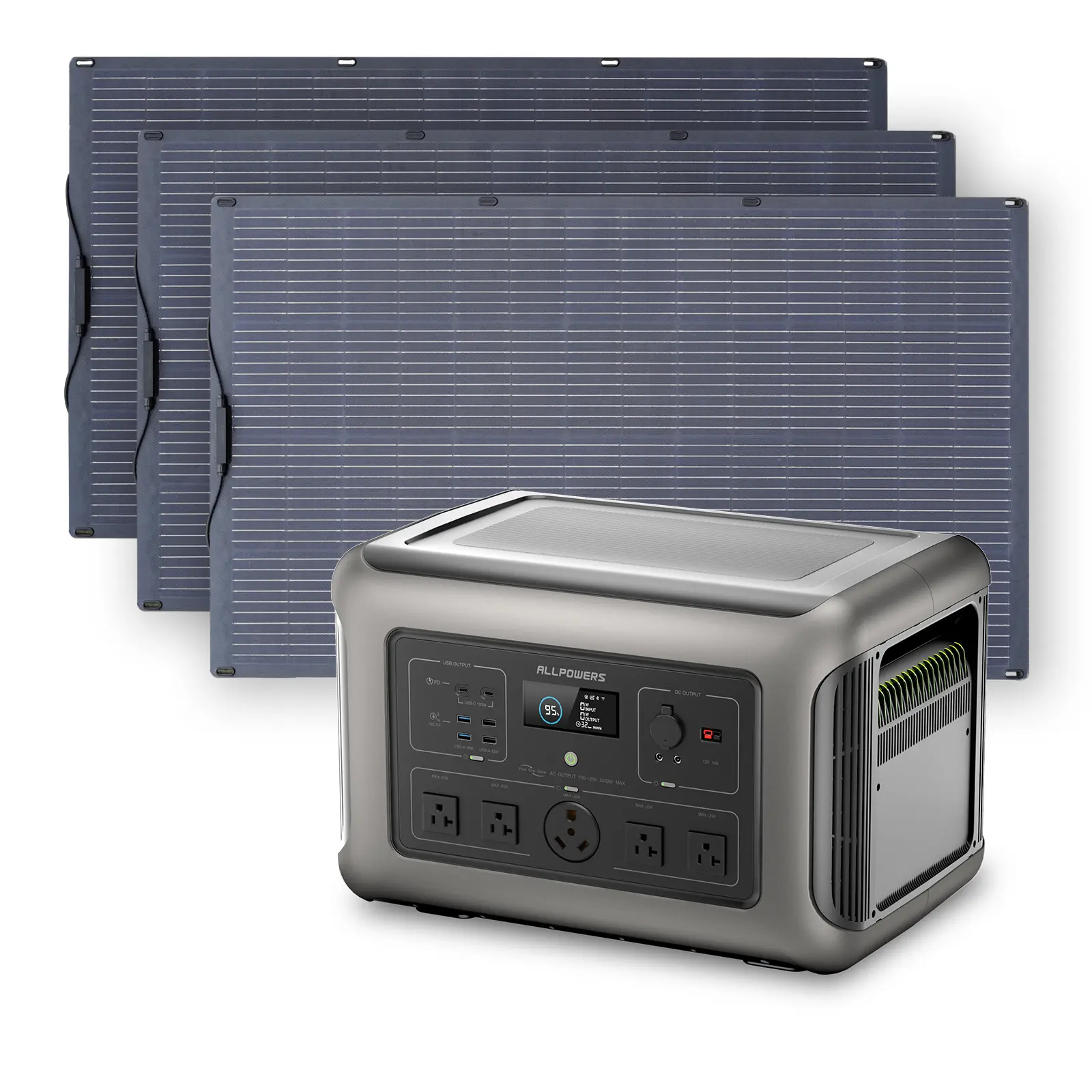ALLPOWERS Solar Generator Kit 3200W (R3500 + SF200 200W Flexible Solar Panel) - Image 10