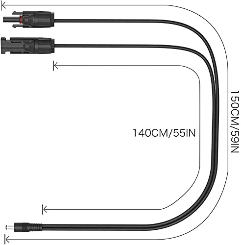 ALLPOWERS Solar Extension Cable With 5521 Connectors (1.5M 16AWG with Solar Connectors) - Image 8