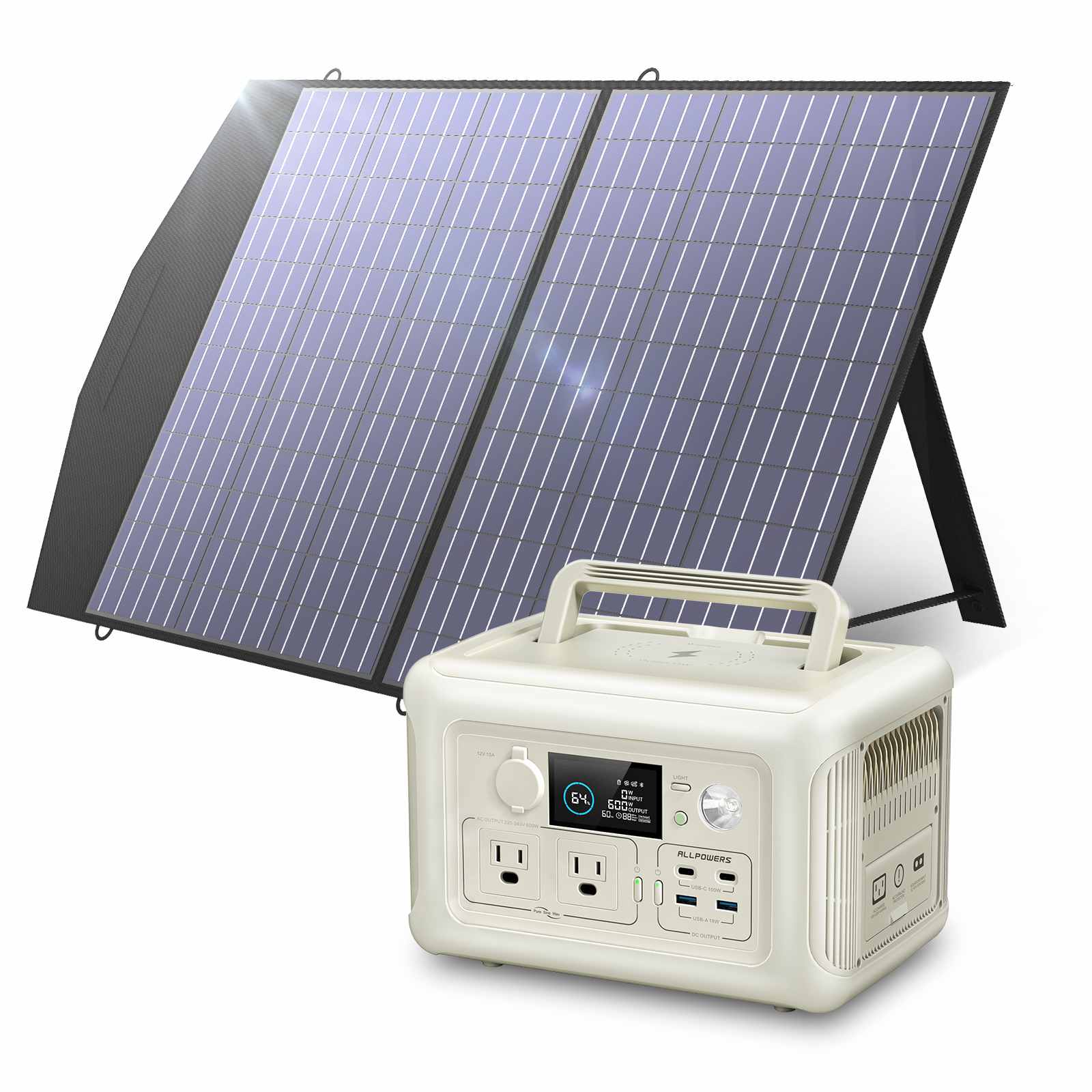 ALLPOWERS R600 + 100W Solar Panel | 600W Solar Generator Kit - Image 3