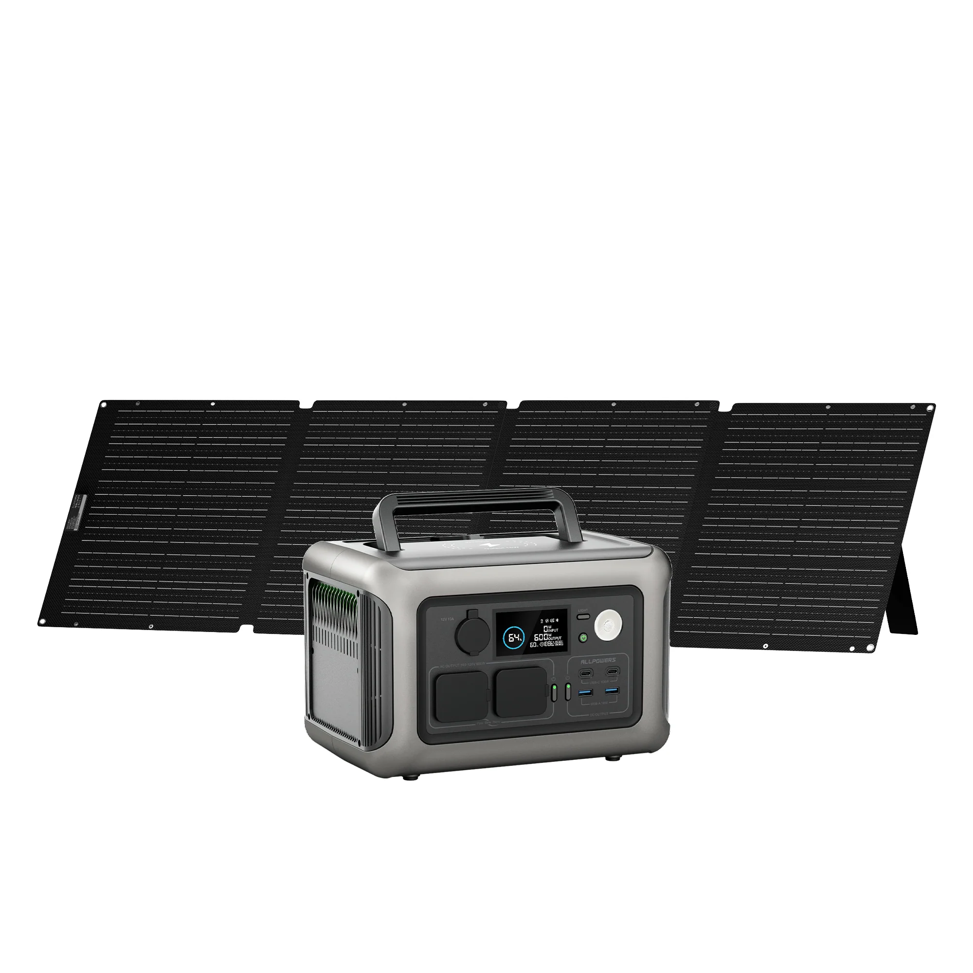 ALLPOWERS R600 + 200W Solar Panel | 600W Solar Generator Kit - Image 6
