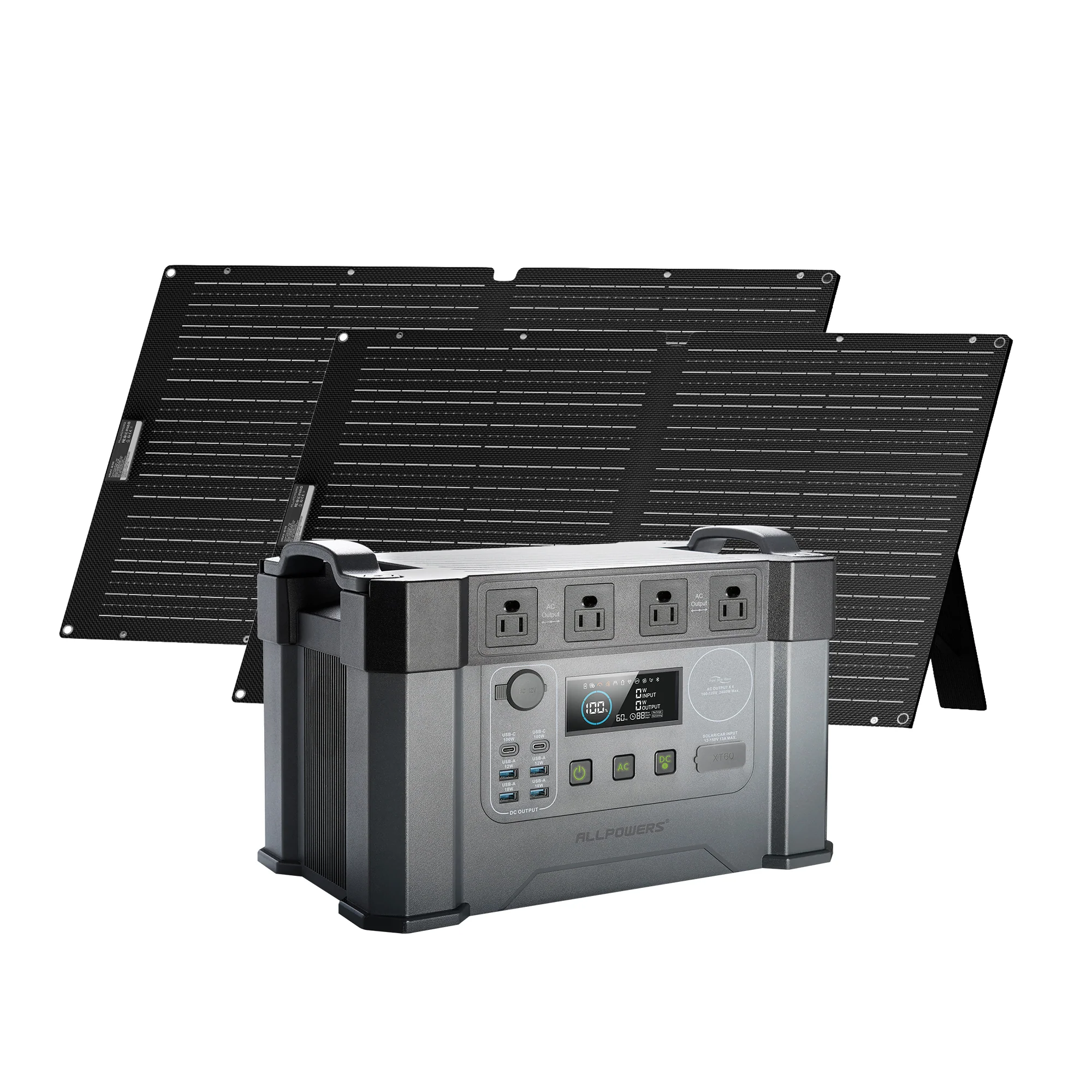 ALLPOWERS S2000 Pro + 100W Solar Panel | 2400W Solar Generator Kit - Image 3