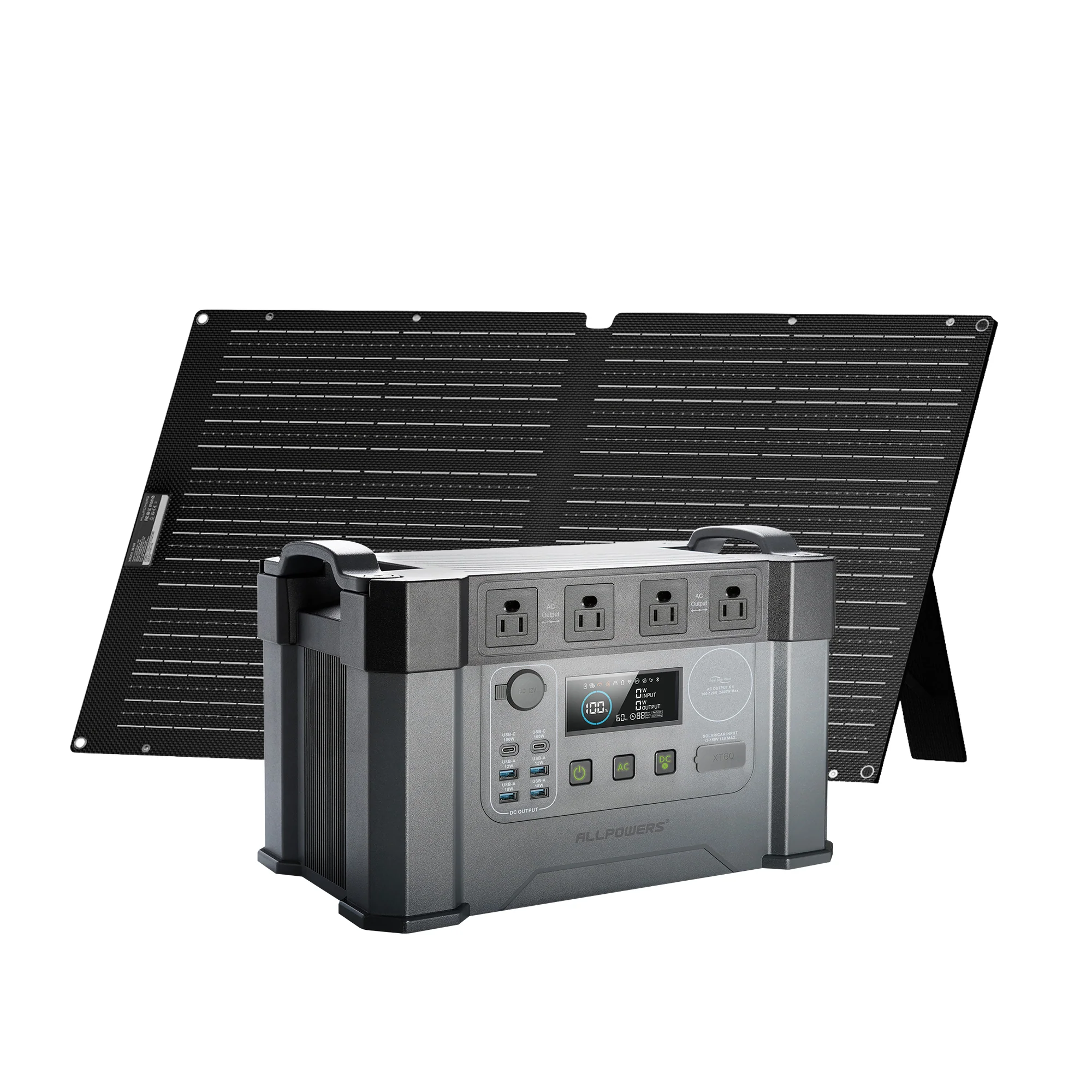 ALLPOWERS S2000 Pro + 100W Solar Panel | 2400W Solar Generator Kit - Image 4